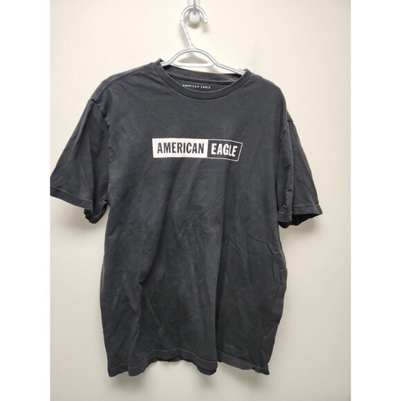 American Eagle Outfitters Other - American Eagle Mens T Shirt Large Black Short Sleeve Front Logo Standard Fit